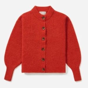 Everlane cropped Alpaca cardigan rust - size XXS